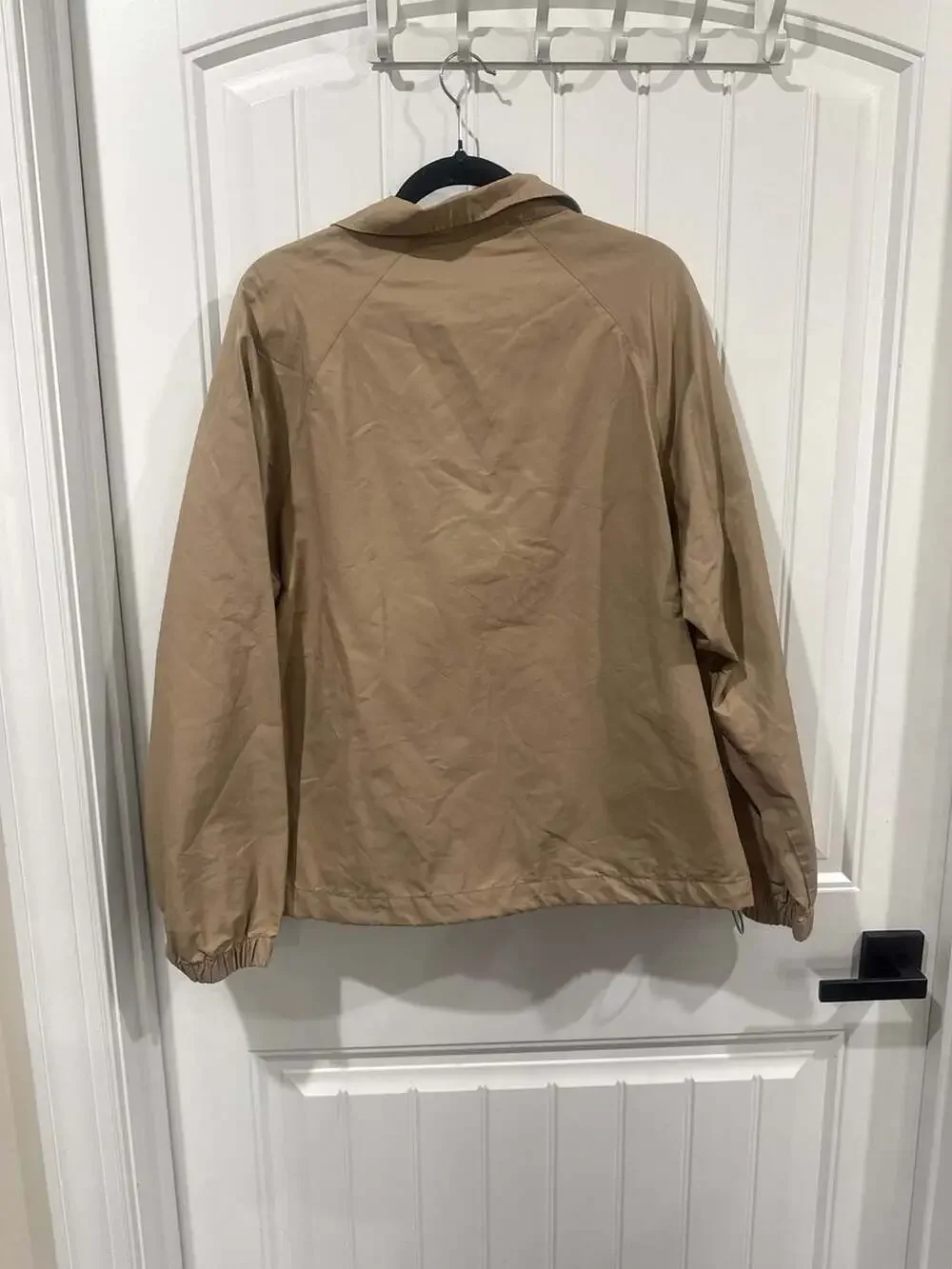 Zara Tan Half-Zip Mesh Lined Anorak Windbreaker Jacket Size S-M